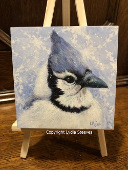 Critter Squares - Winter Blue Jay Acrylic e-Packet